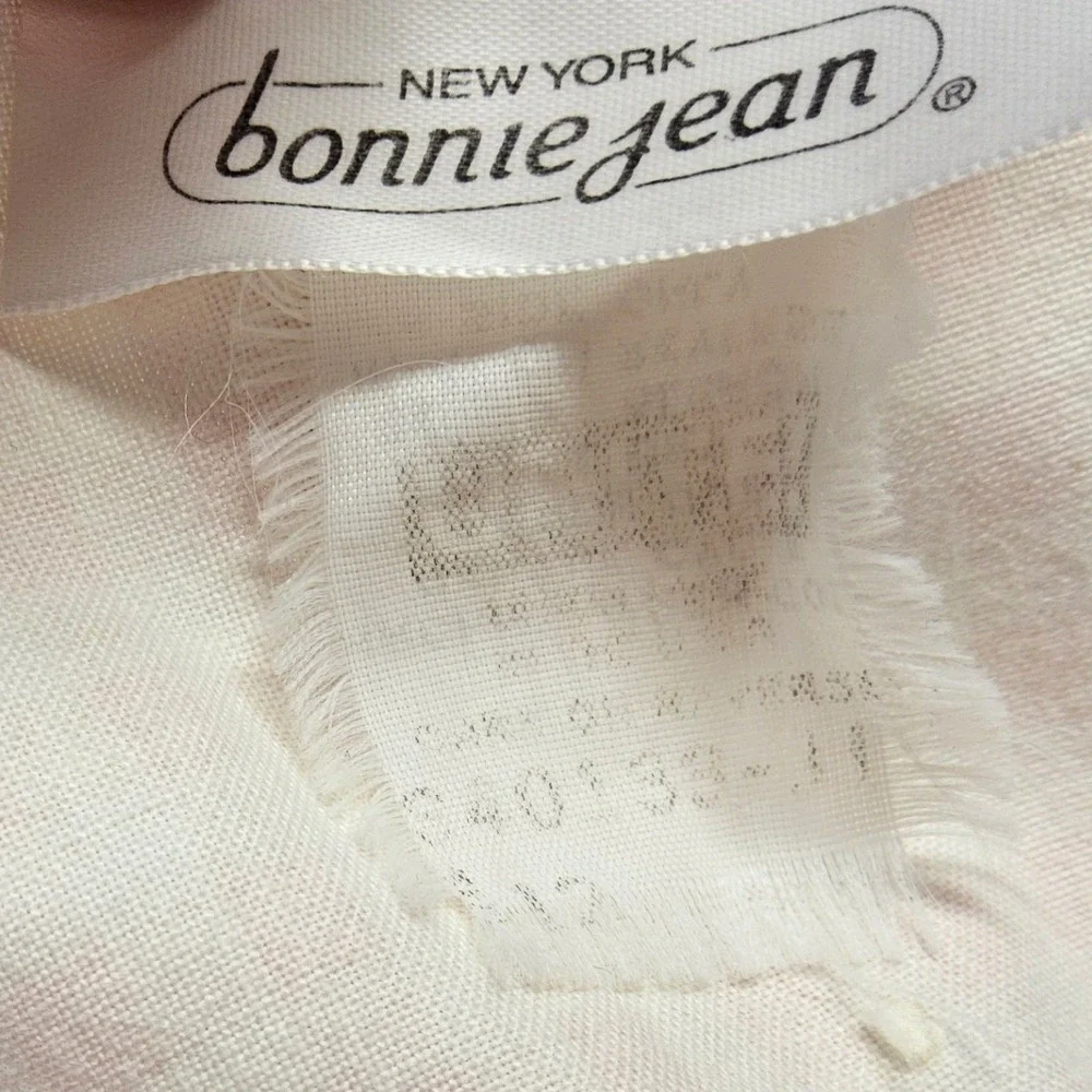 Vintage Girls Size 12 Pink Gingham‎ Organza Dress Lace Floral Pearl Accents USA